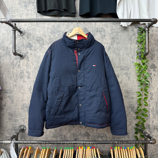 Tommy Hilfiger Navy Jacket Red Piping SZ XL