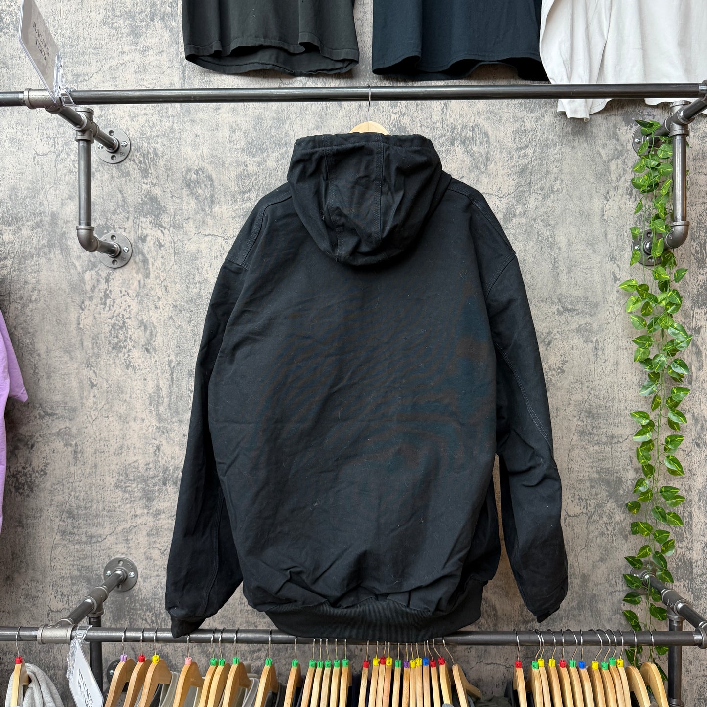 Carhartt Black Hooded Jacket Emilz Pizza SZ 3XL