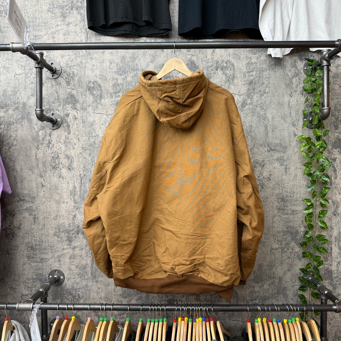 Carhartt Dark Tan Hooded Jacket SZ 4XL