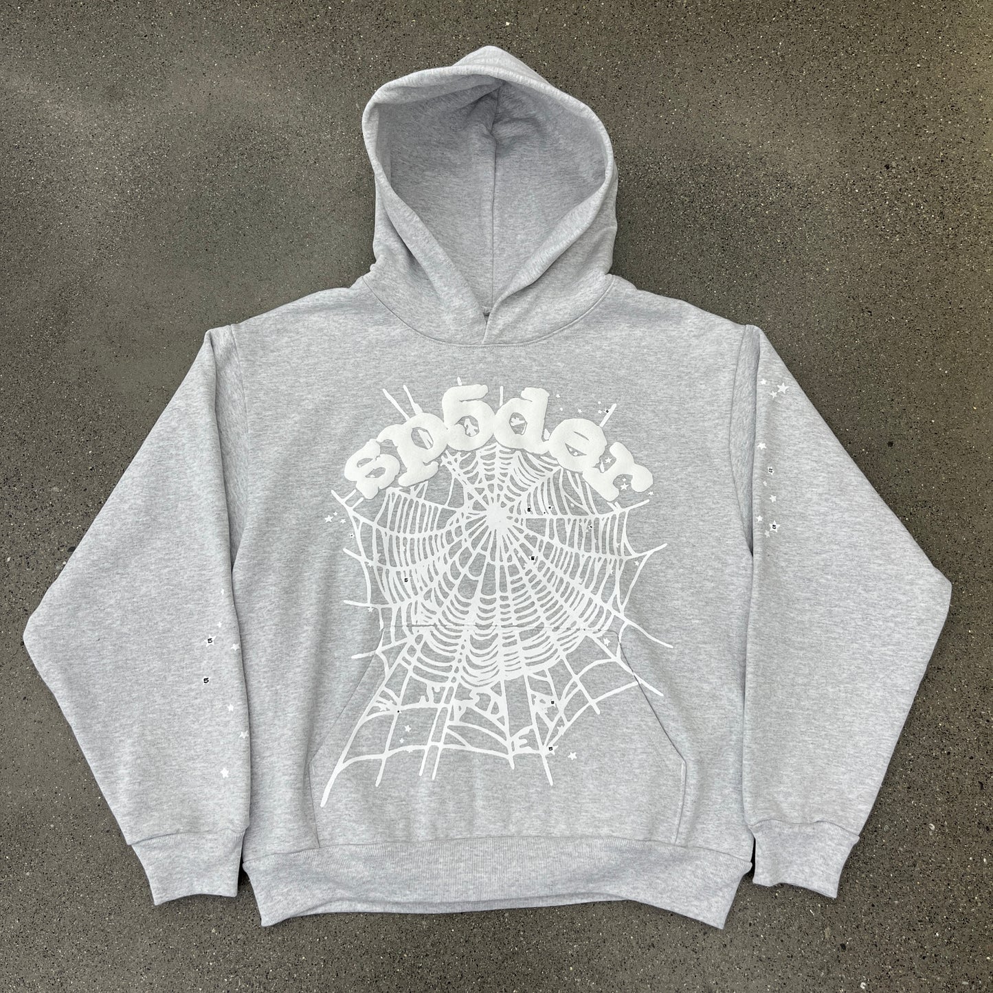 (NEW) Sp5der Heather Grey OG Hoodie Size M
