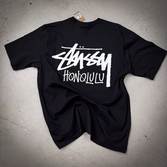 Stussy Honolulu Black Tee (Size Large) - NEW