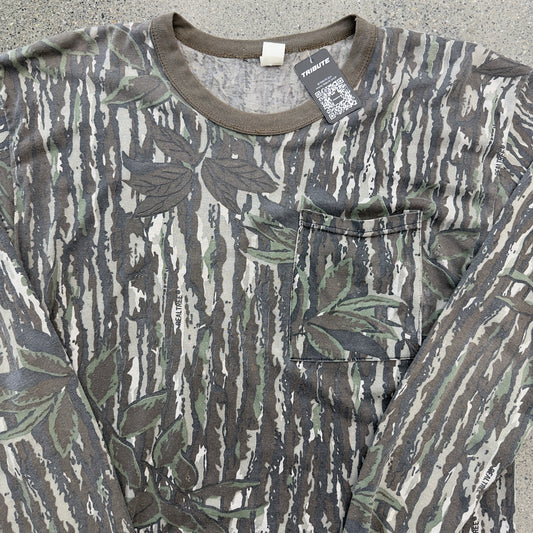 Vintage Real Tree Camo L/S 50-50 Blend SZ XL