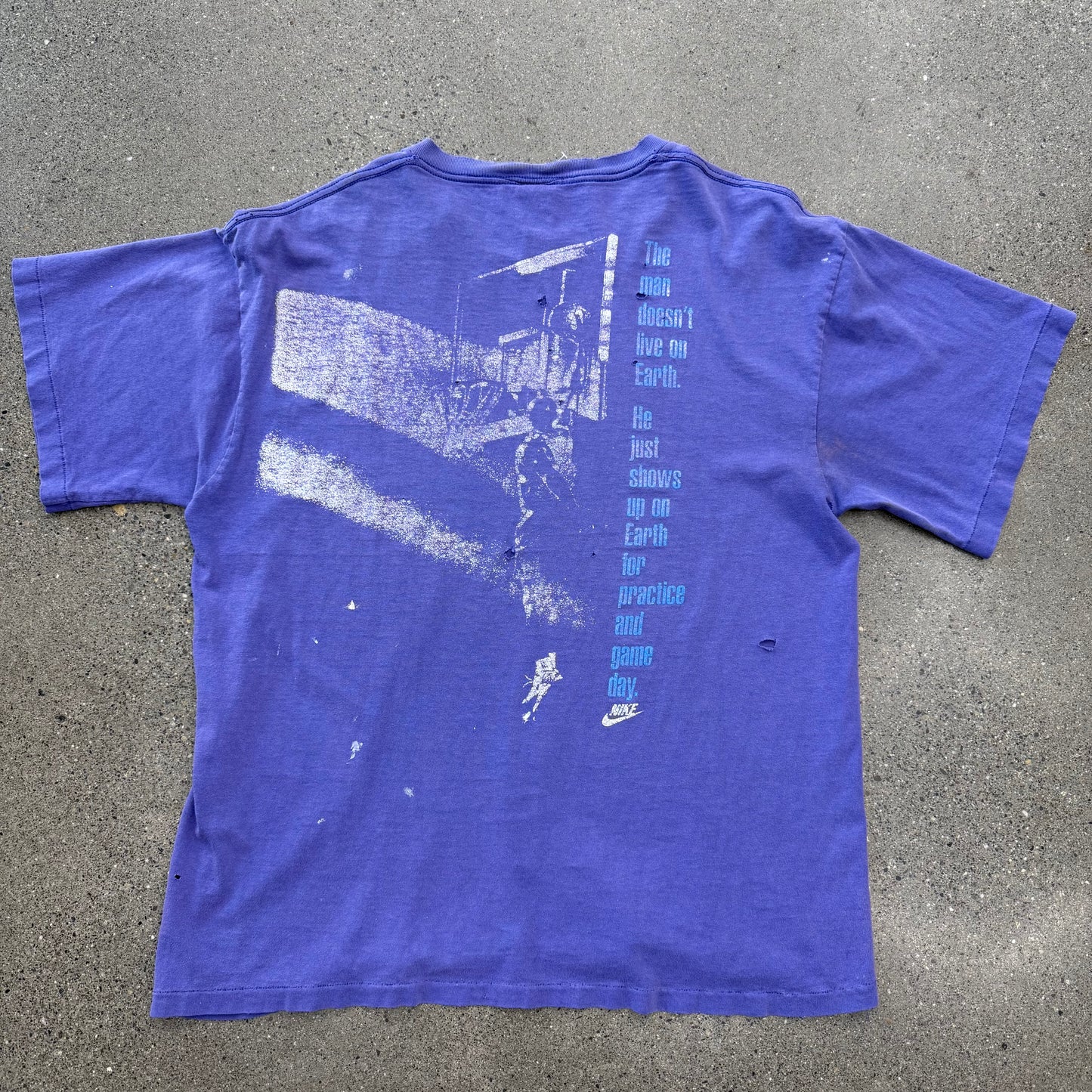 90s Air Jordan Purple Tee Spell Out SZ M