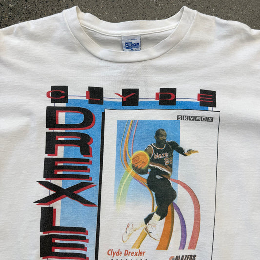 1991 Clyde Drexler SkyBox Tee SZ XL