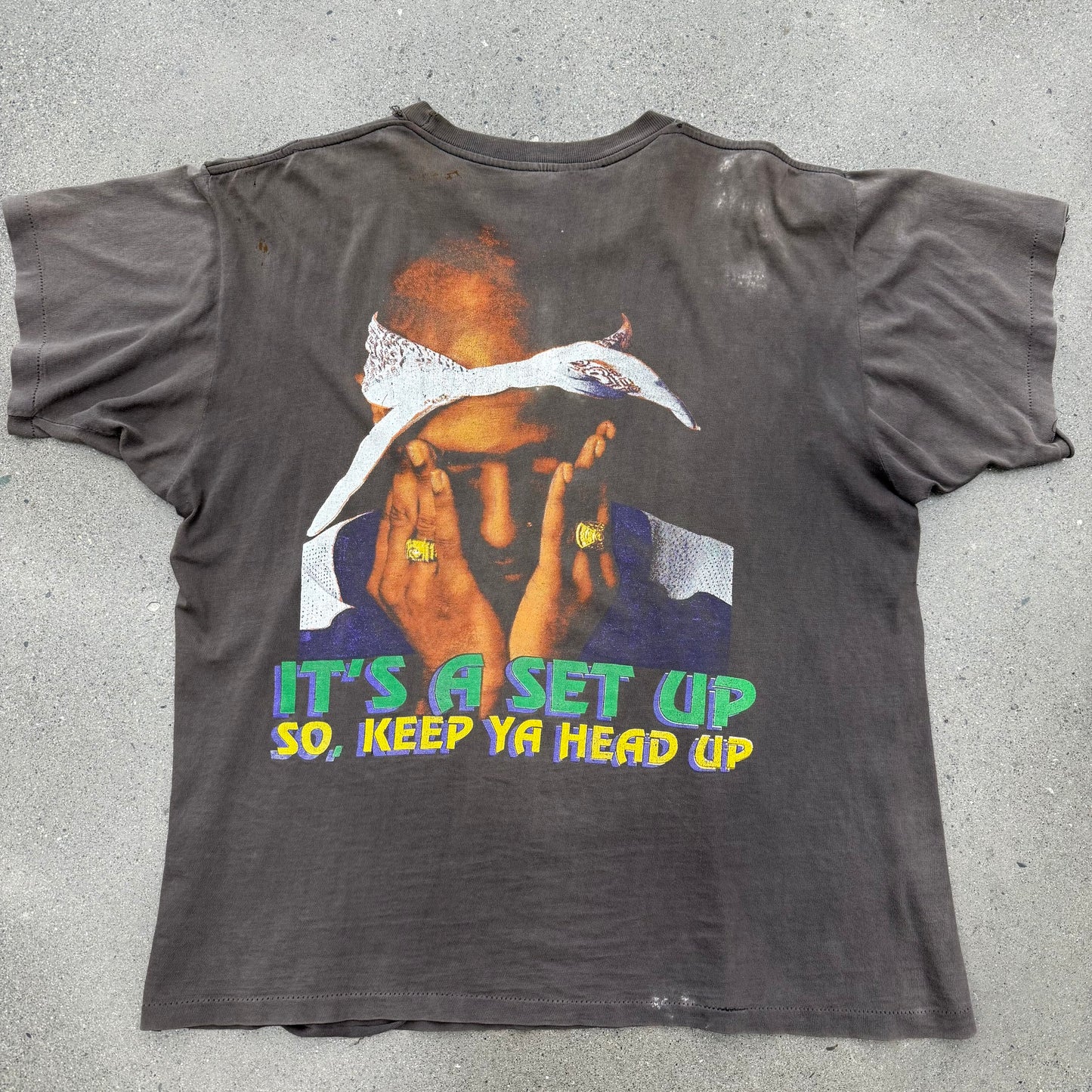 1995 Tupac It's a set up so keep your head up rap tee SZ XL