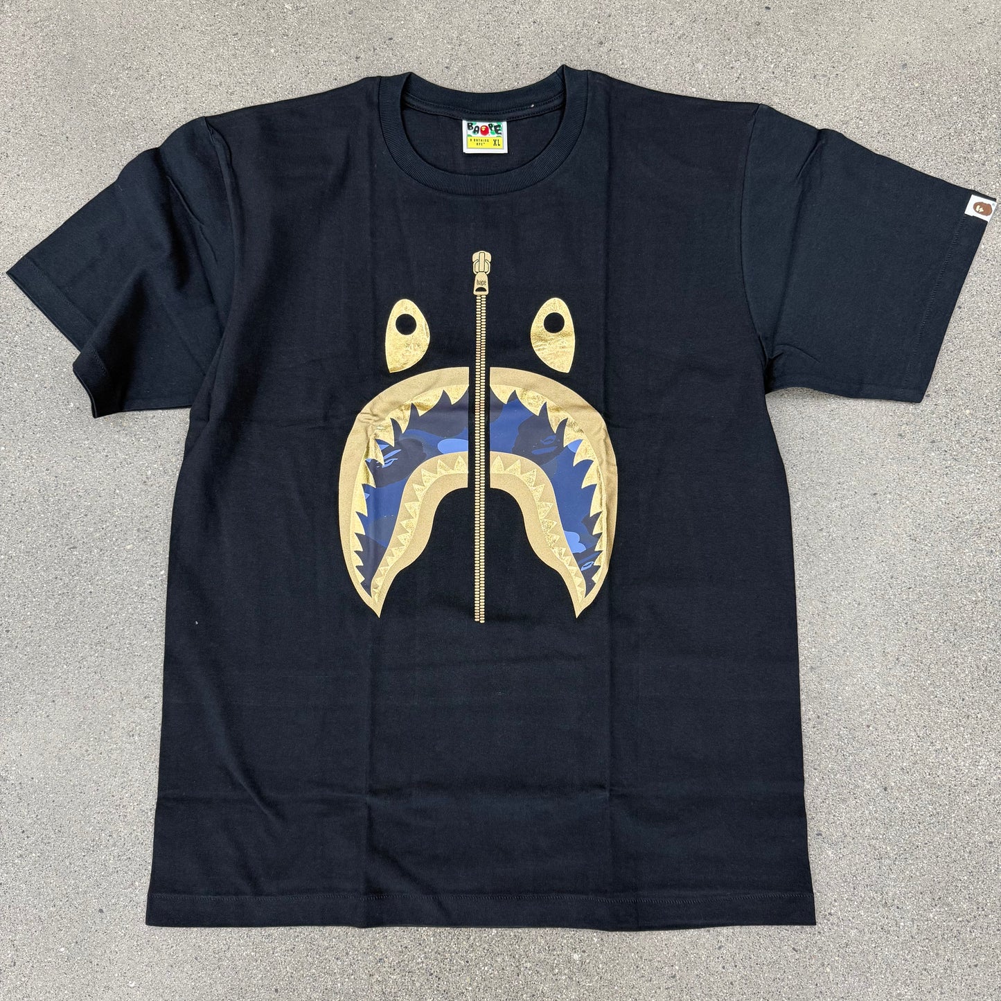 Bape Shark Face Tee Blue Camo