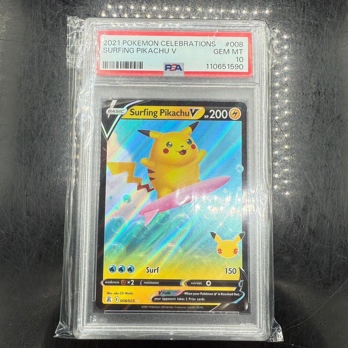 Celebration Surfing Pikachu V PSA 10