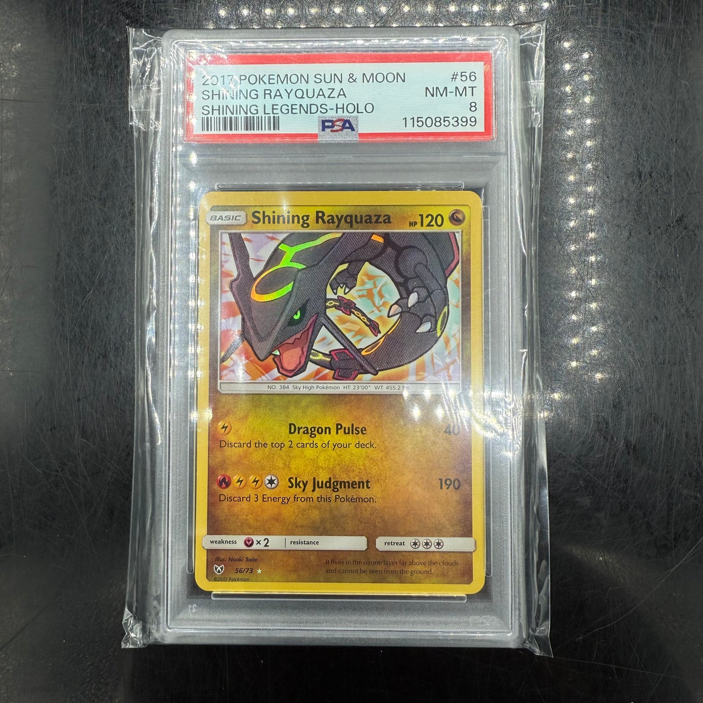 Shining Legends Shining Rayquaza PSA 8