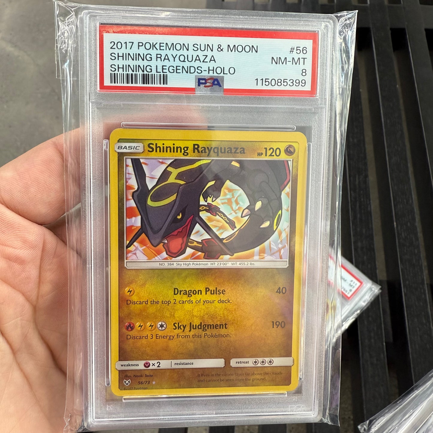 Shining Legends Shining Rayquaza PSA 8