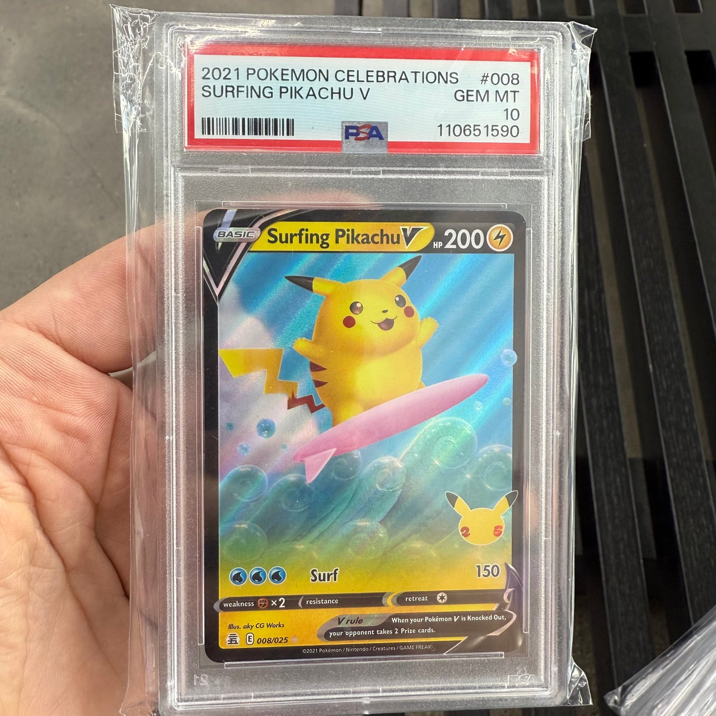 Celebration Surfing Pikachu V PSA 10