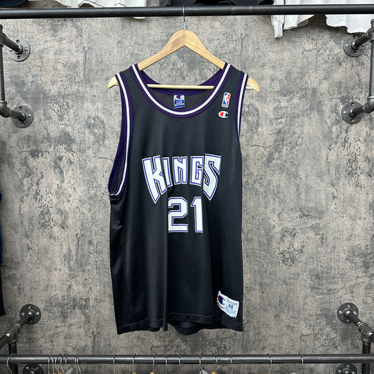 Vlade Divac #21 Sacremento Kings Champion Jersey SZ XL