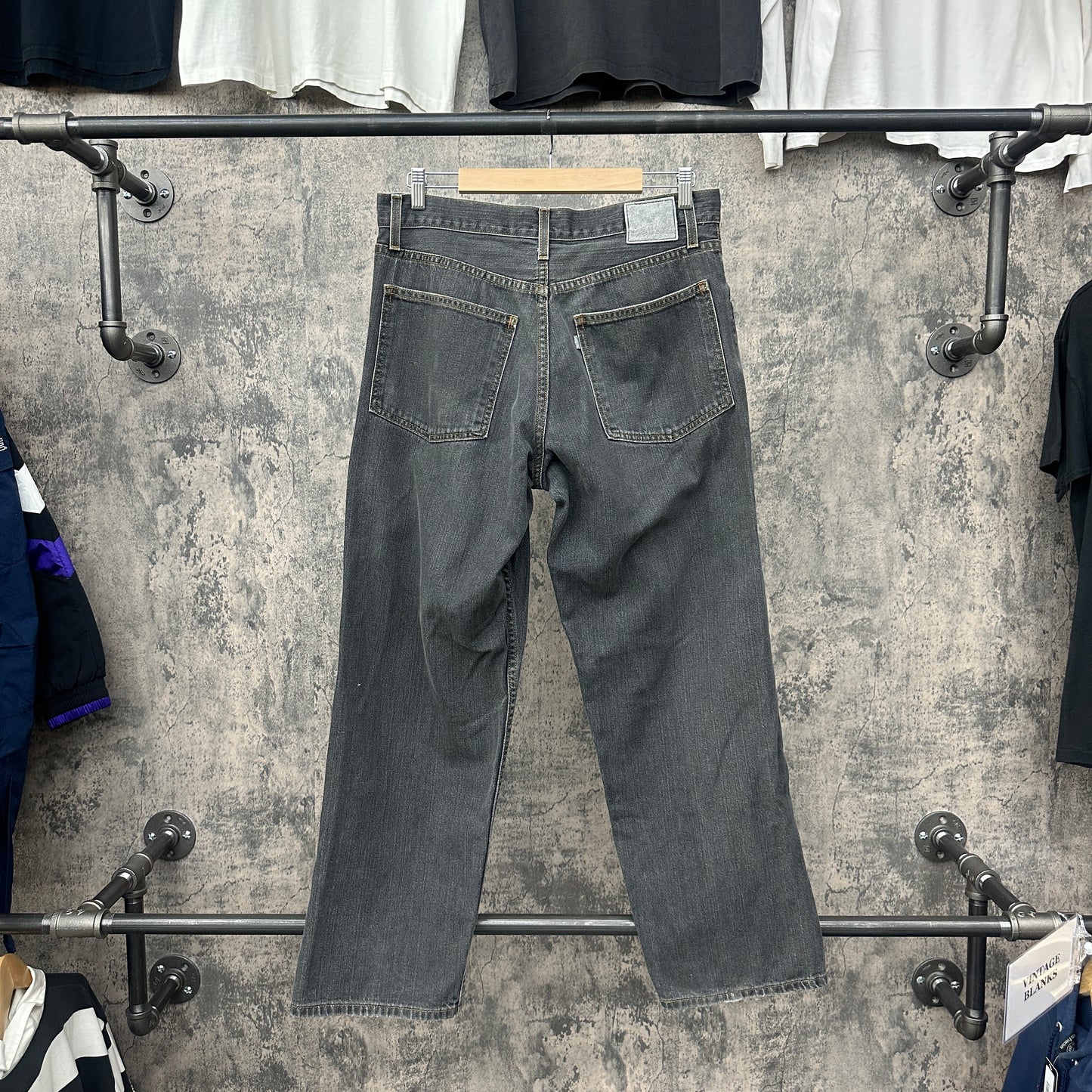 34 x 32 Levi Silver Tab Faded Black Denim