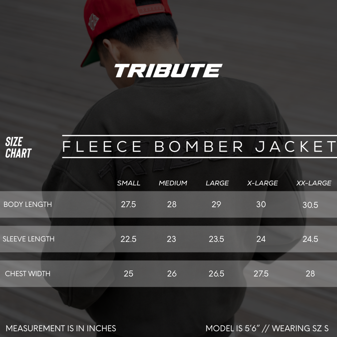 Fleece Bomber Jacket Black Olive