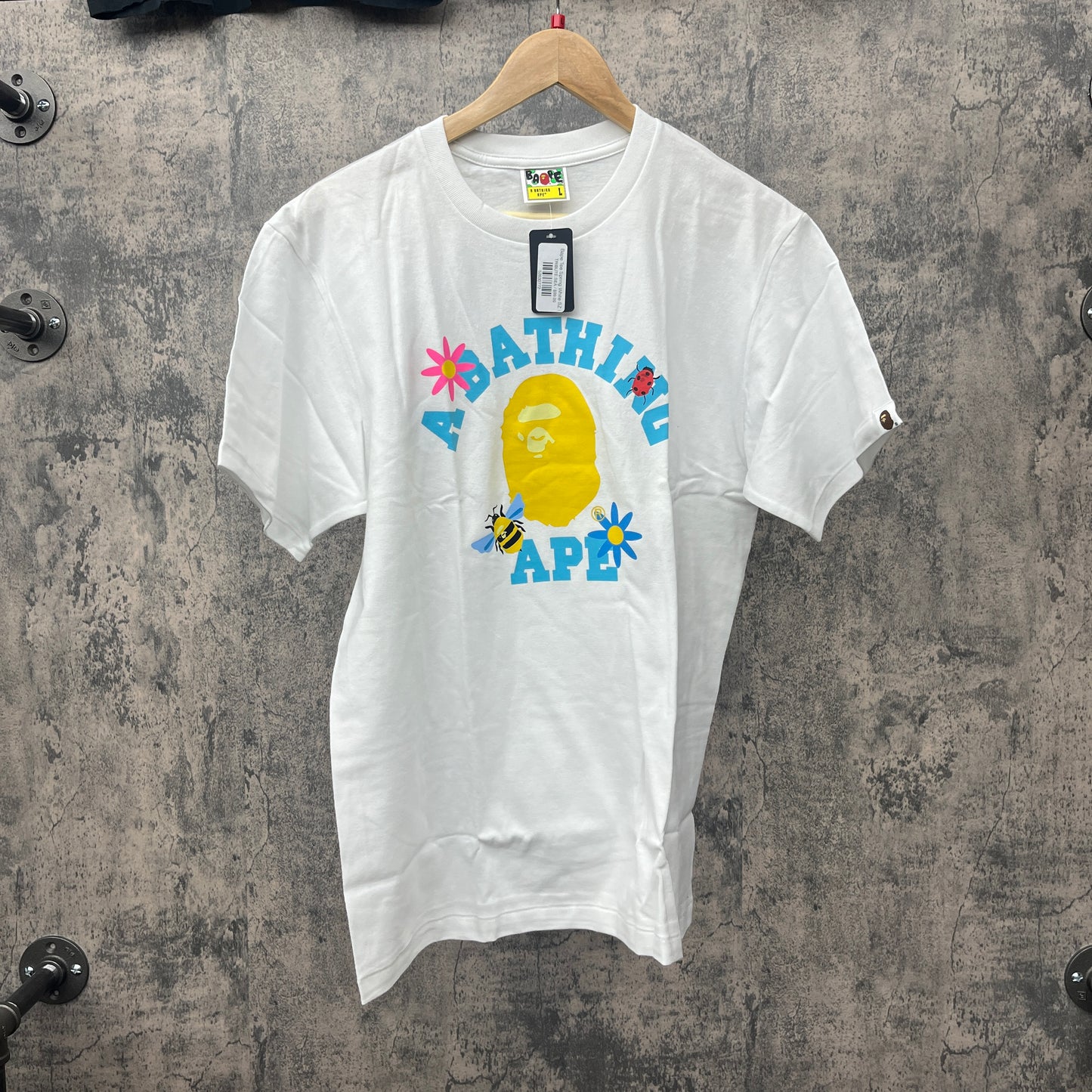 Bape Tee Spring White SZ L