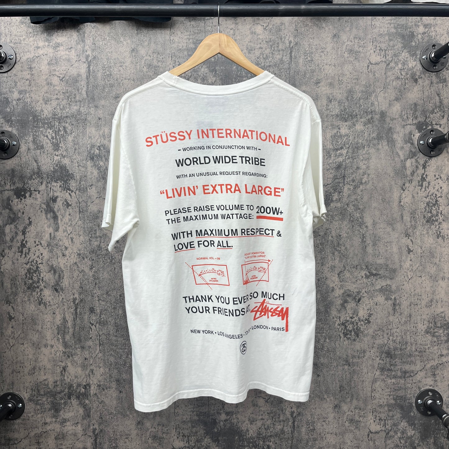 Stussy Tee Livin Extra Large SZ M