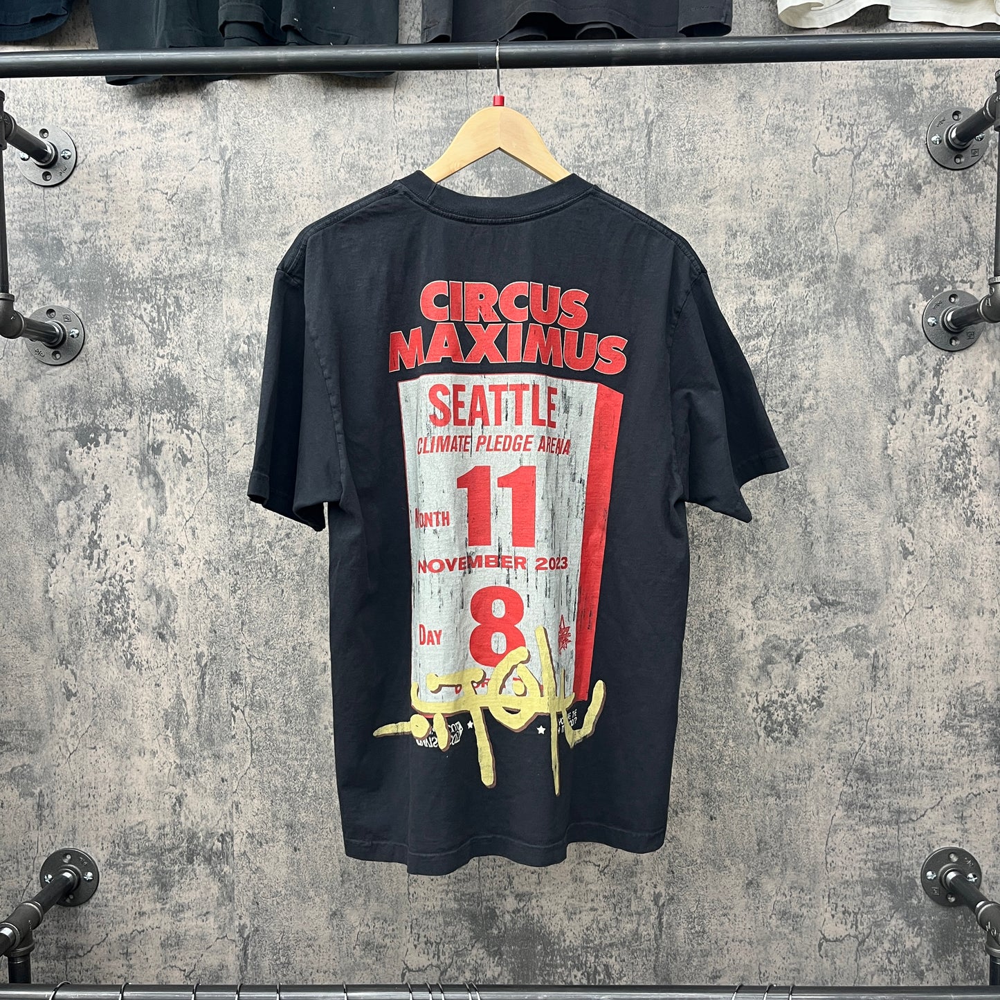 Travis Scott Circus Maximus Seattle Tour Tee SZ L