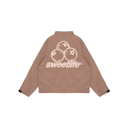 Sweetlife x Tribute Plaid Shell Jacket Burnt Orange (Multiple Sizes)