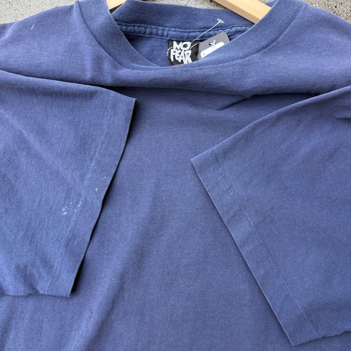 90s No Fear Faded Navy Blue Tee SZ XL