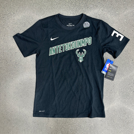 Giannis Antetokounmpo Tee Black SZ L (Youth) (NEW)