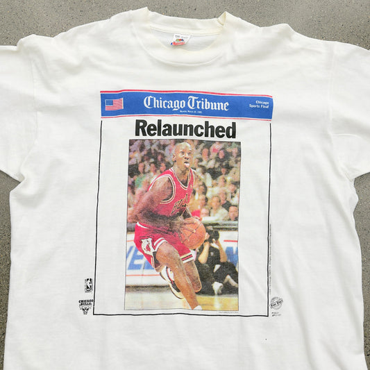 1995 Chicago Tribune Relaunch Tee SZ XXL
