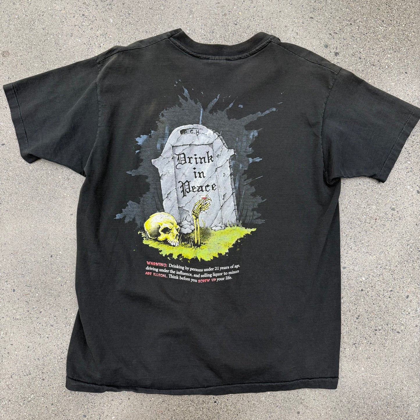 1992 Black Death Vodka Tee SZ L