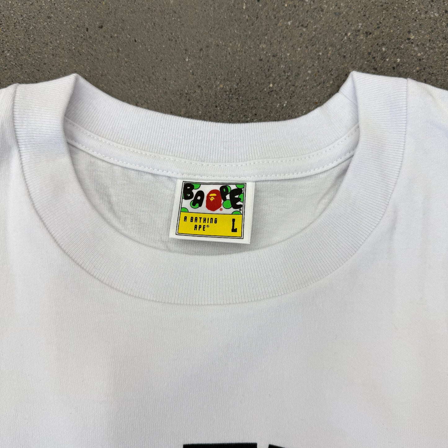 Bape White Plaid Tee