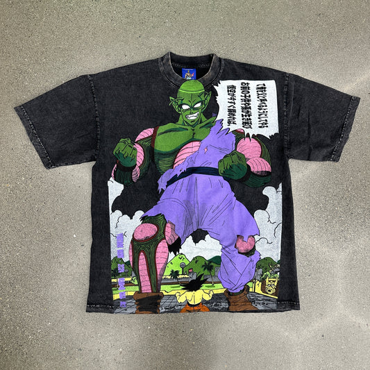 Vintage Rush DBZ Piccolo AOP Front Washed Black SZ L