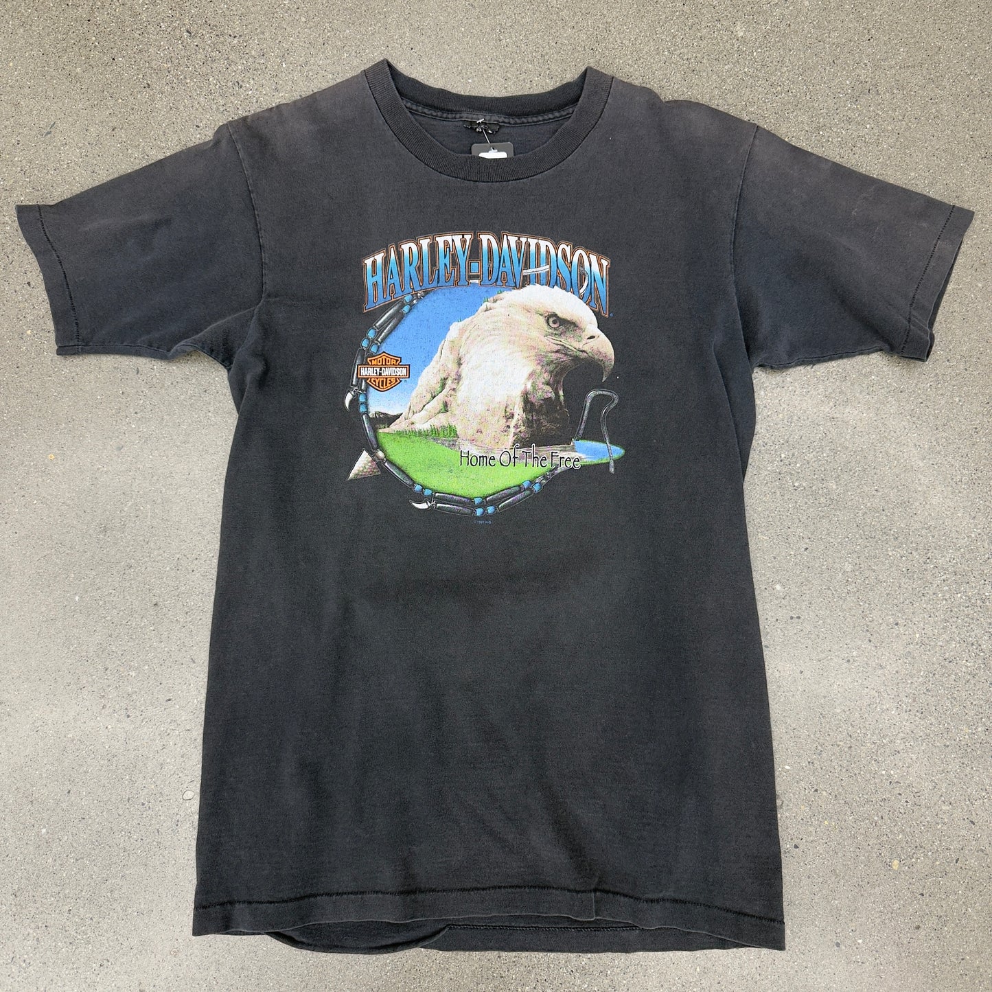 90s Harley Billings Montana Eagle/Grizzley Home of the Free SZ S/M