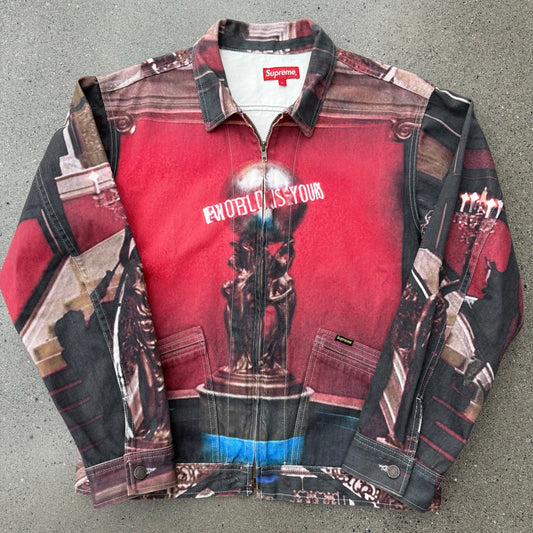 Supreme The World is Yours Denim Jacket SZ Large