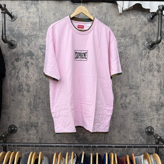 Supreme Doubled Layered Tee Pink SS22 SZ XL (NEW)