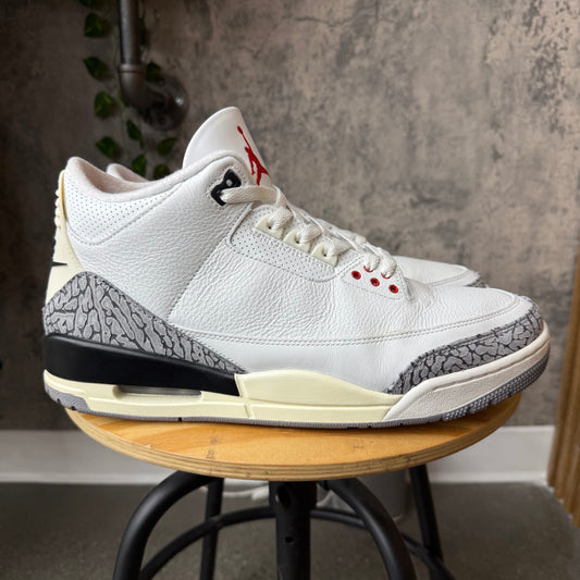 (PRE-OWNED) Jordan 3 White Cement Reimagined SZ 12
