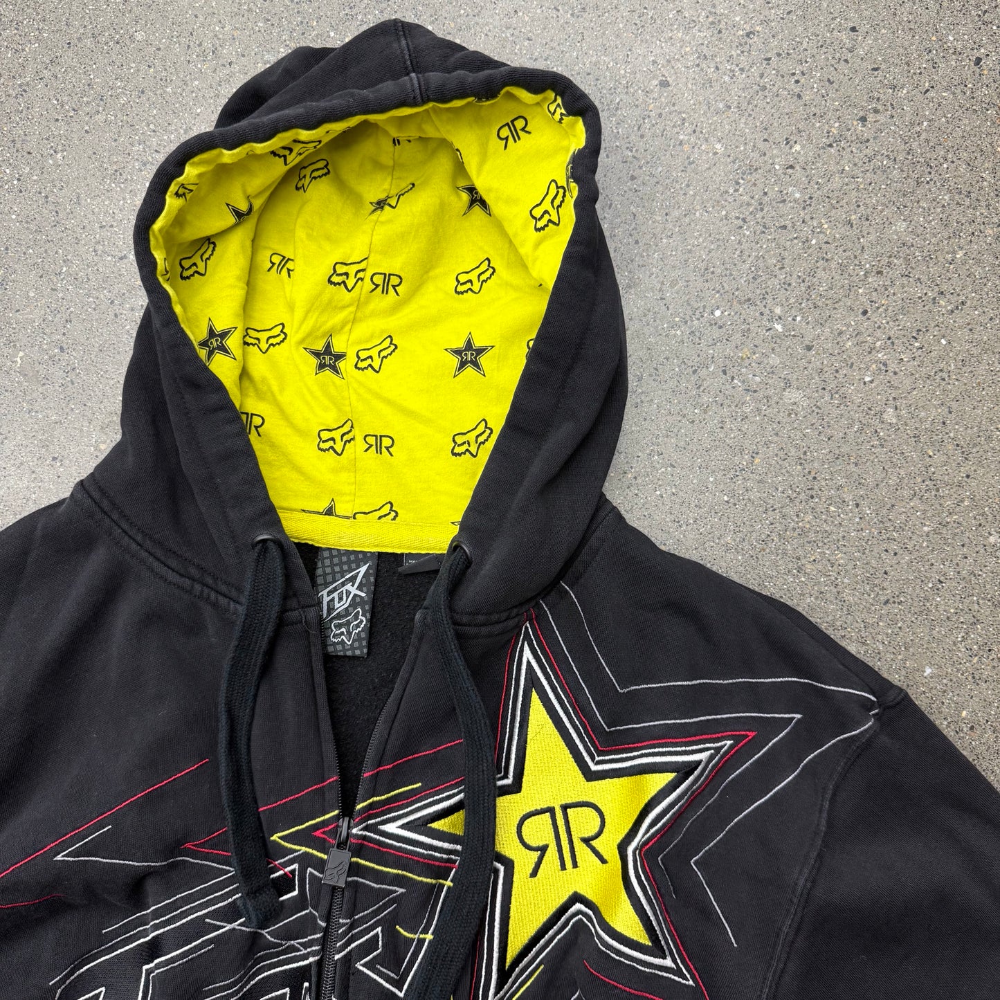 Y2K Fox x Rockstar Energy Zip-Up Jacket SZ XL
