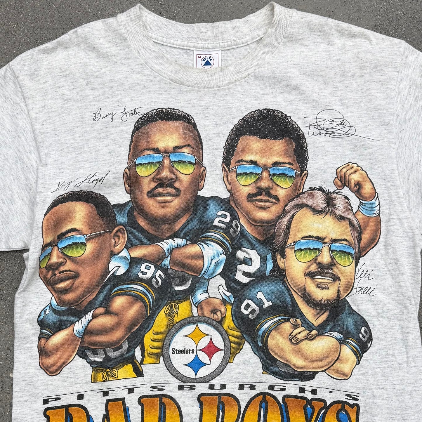 1994 NFL Steelers Pittsburghs Bad Boys Tee SZ M