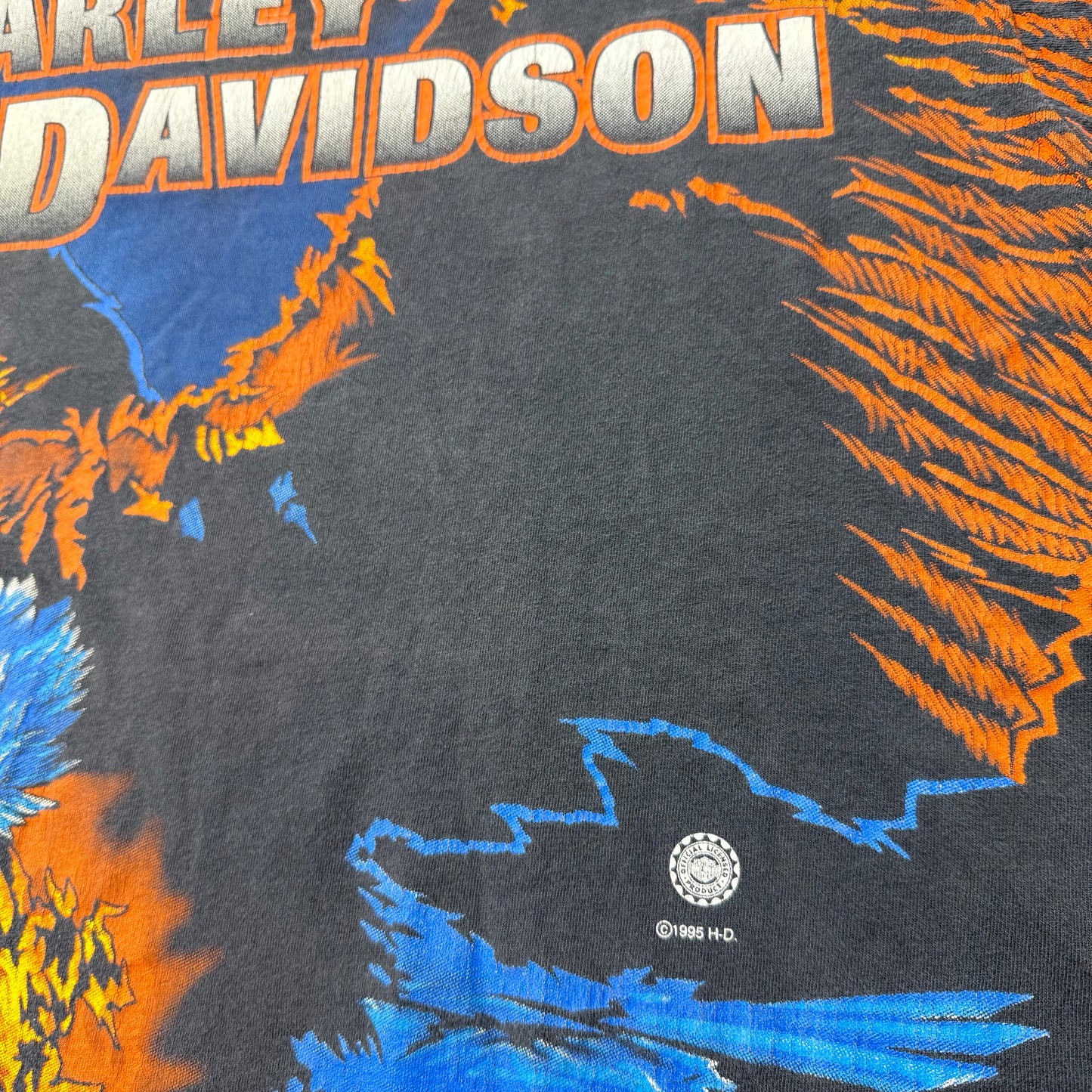 1995 Harley Davidson AOP Eagle Tee SZ XL