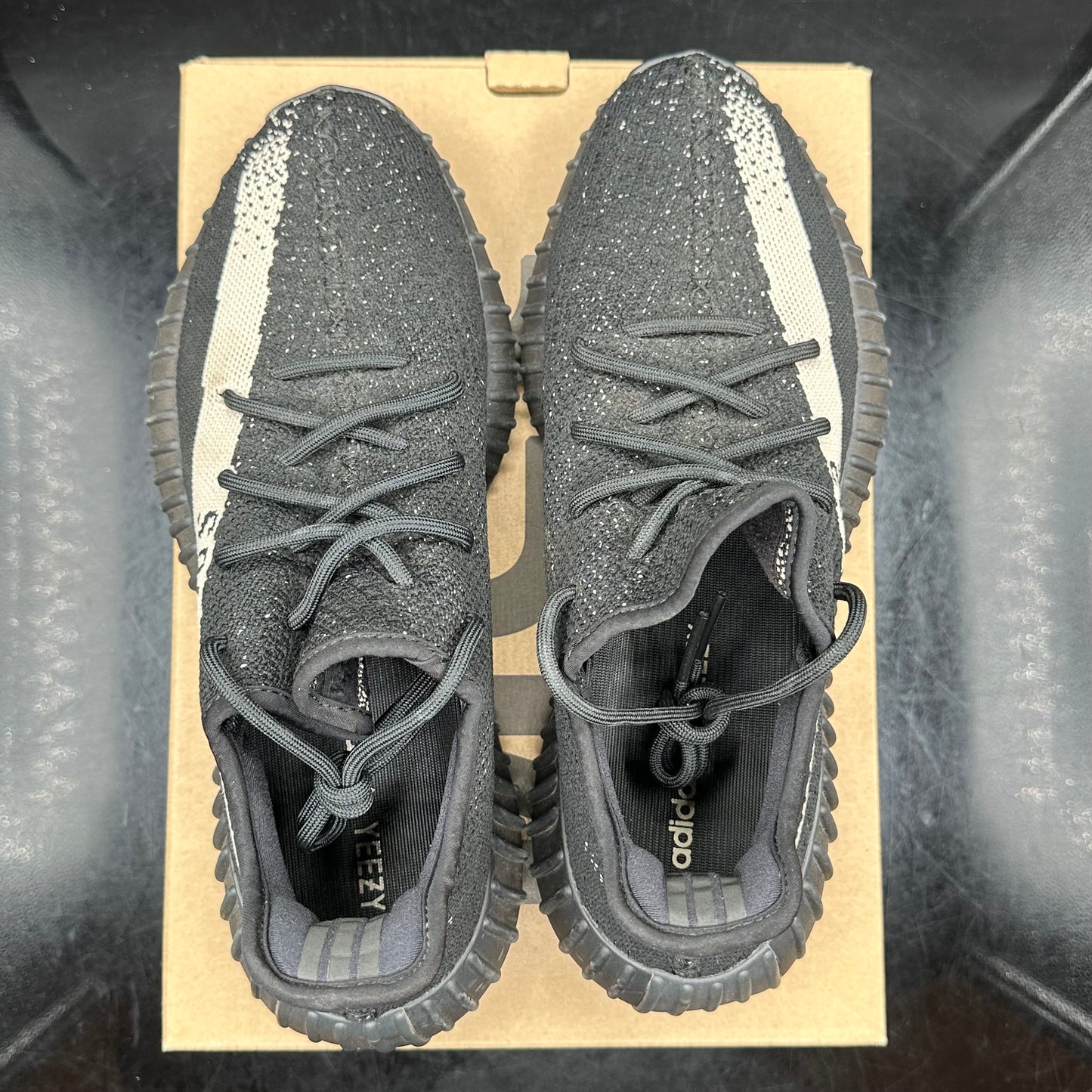PRE-OWNED Yeezy 350 v2 Core Black SZ 10