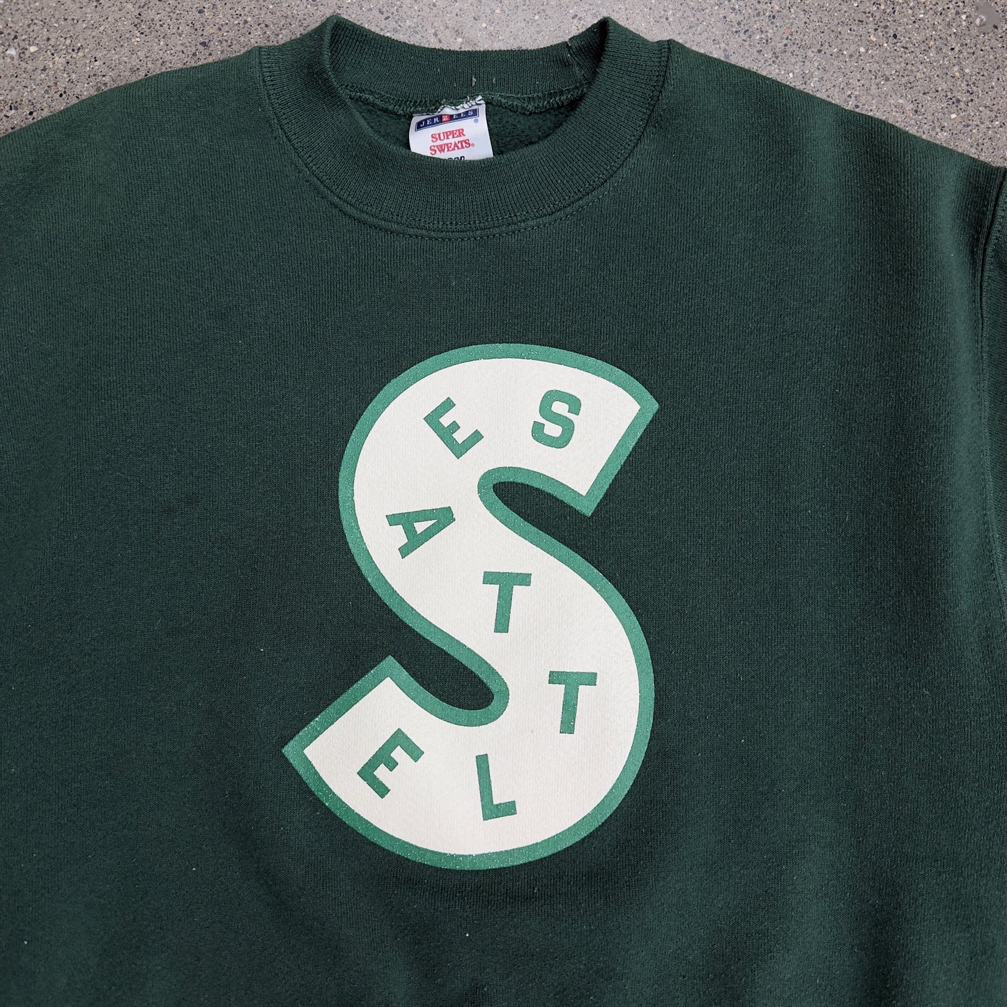 Vintage Seattle Green Crewneck SZ S