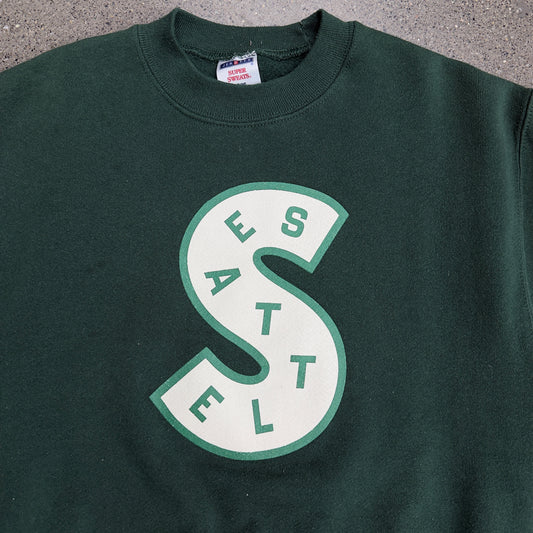 Vintage Seattle Green Crewneck SZ S