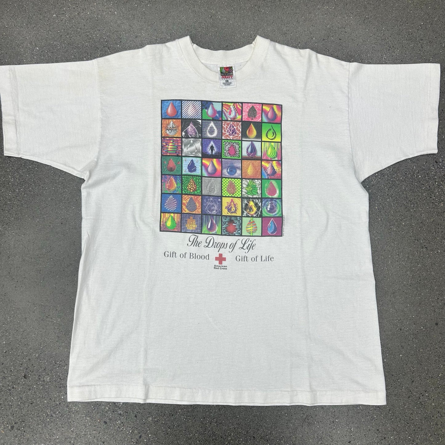 1996 The drops of Life Red Cross Tee SZ XL