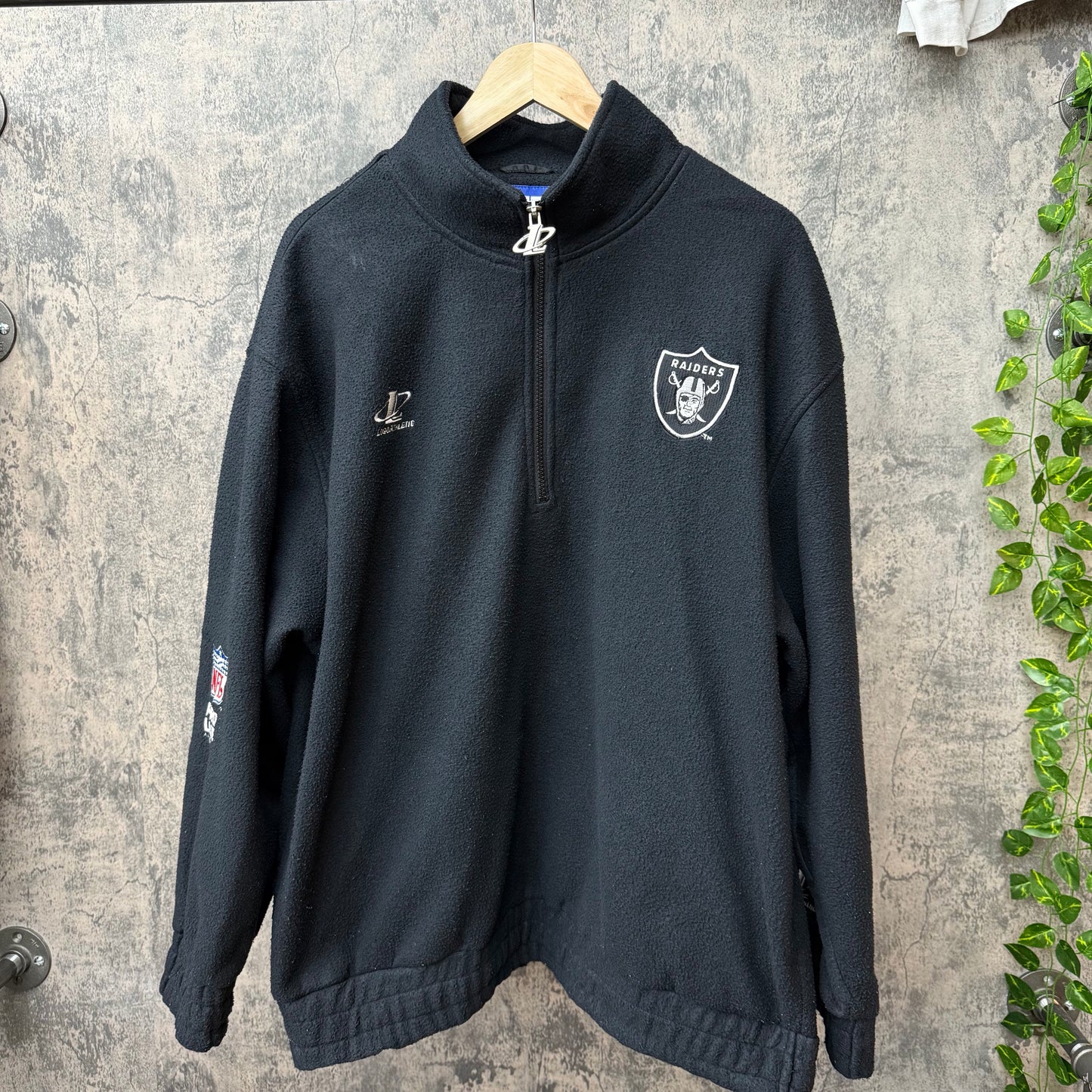 90s Oakland Raiders Proline Fleece Zip-Up Jacket SZ Lage
