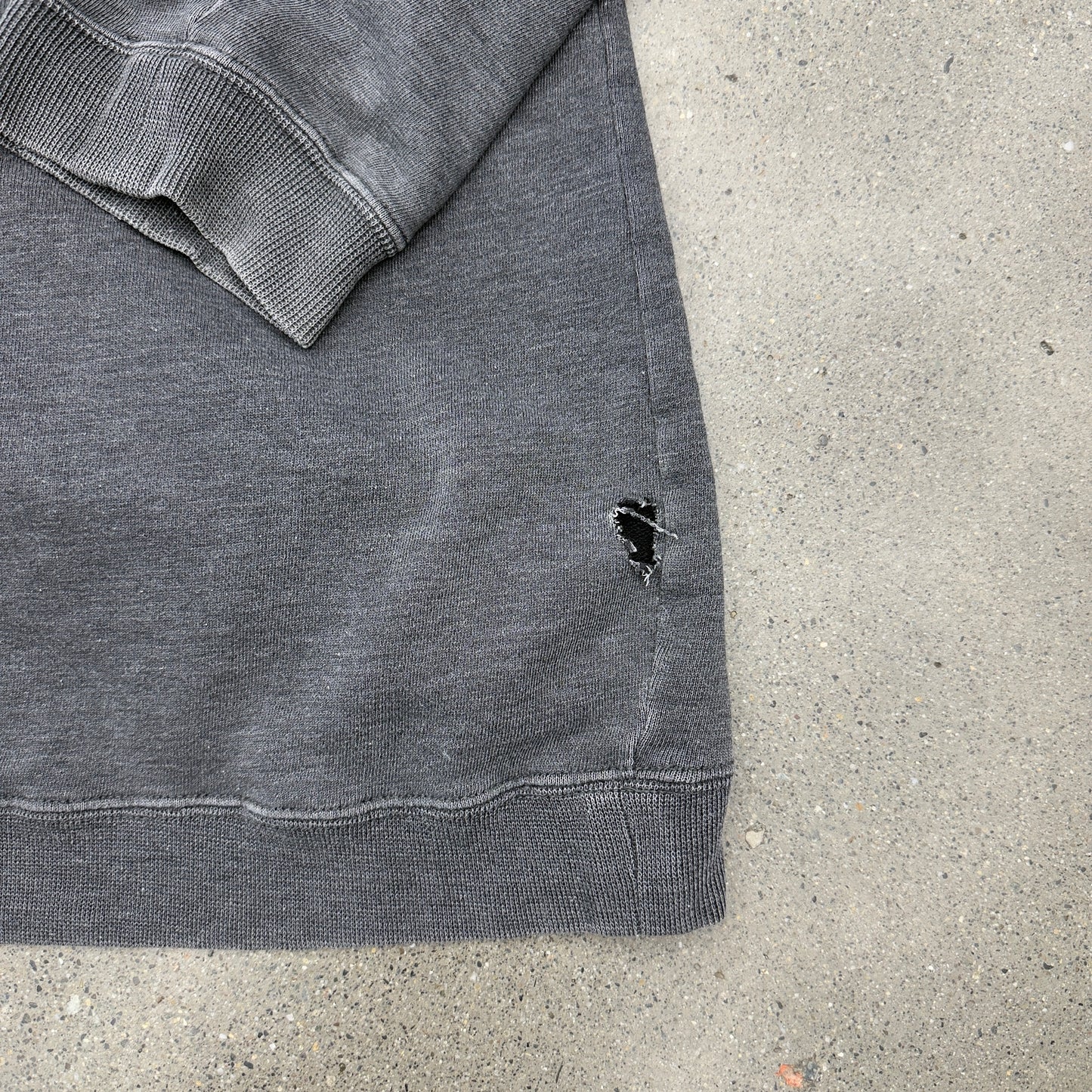 Y2K No Fear Center Logo Skate Grey Hoodie SZ 2XL