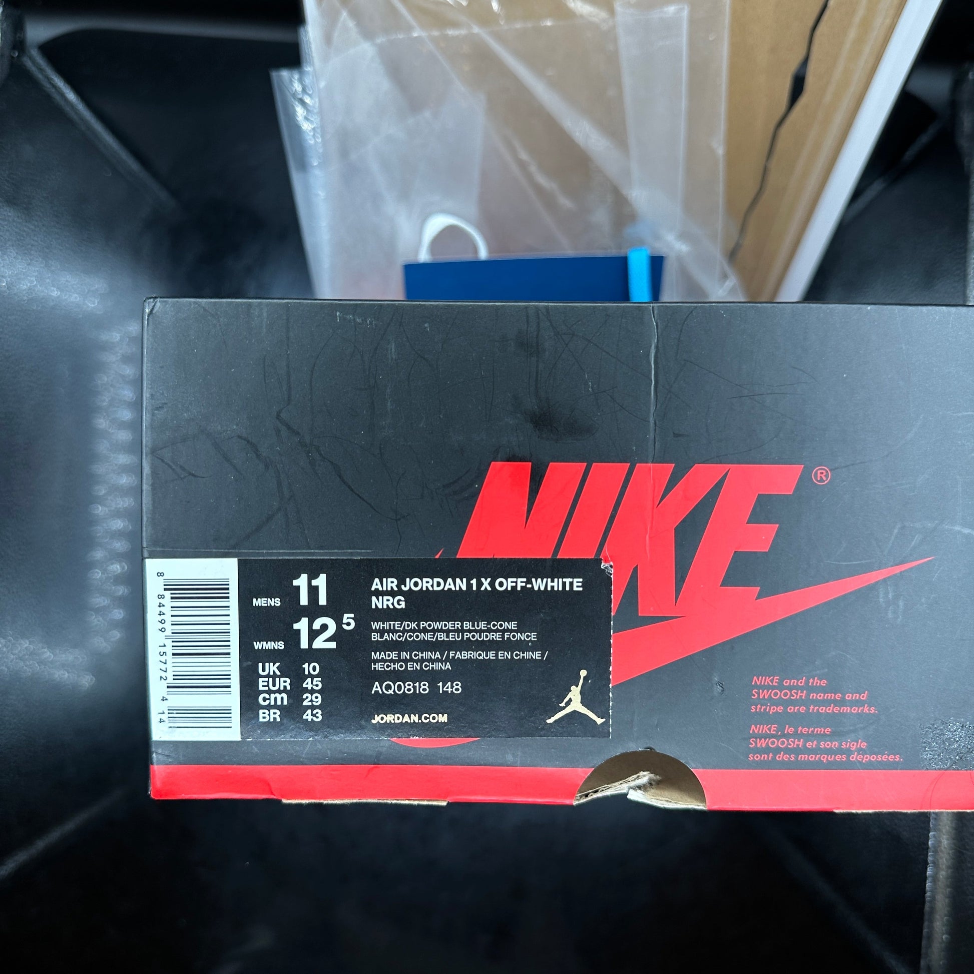 Nike Jordan 1 Retro High OG x OFF-WHITE UNC (AQ0818-148) Men'