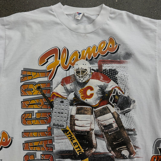 1991 NHL Calgary Clarence Campbell Conf Tee SZ XL