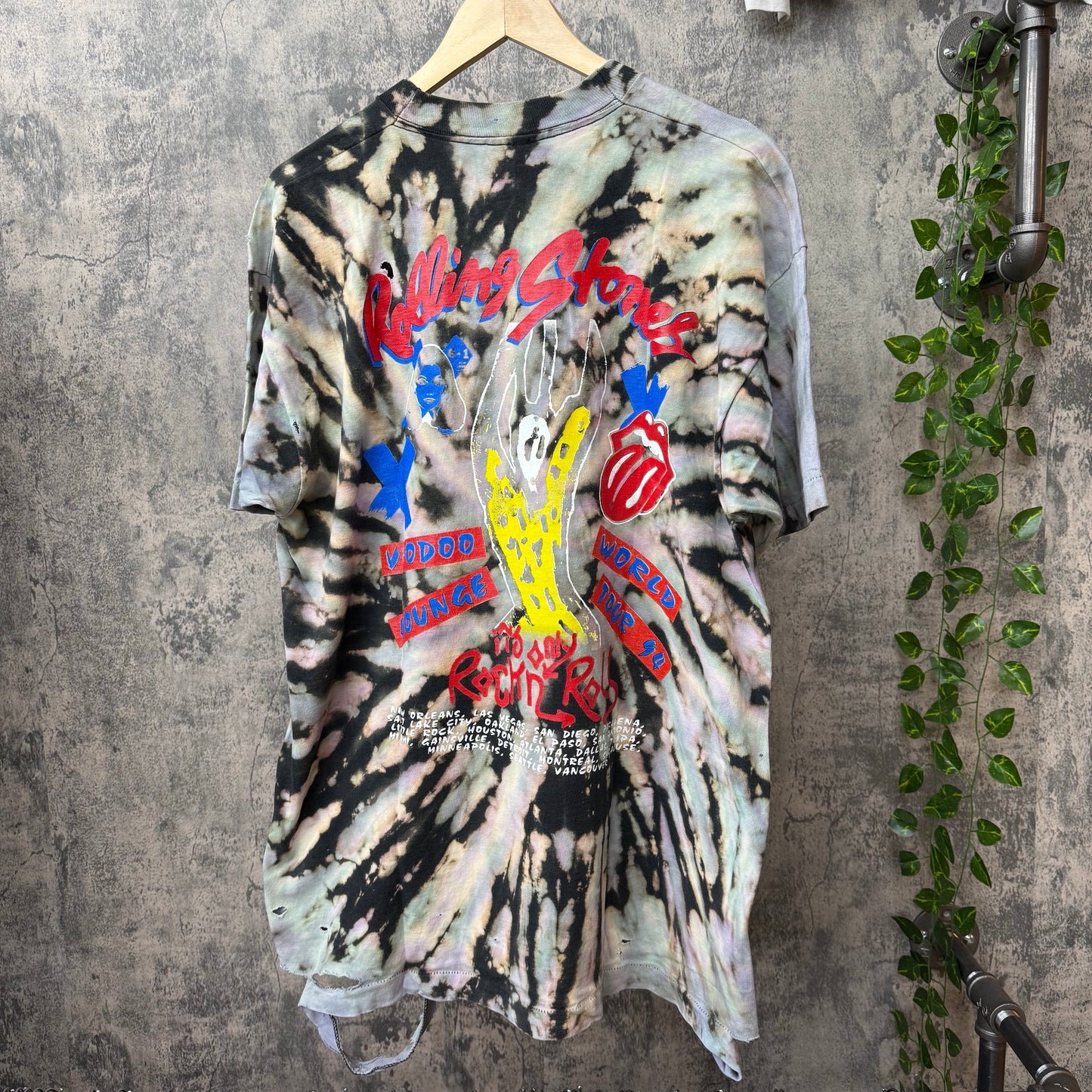 1994 Rolling Stone Voodoo Lounge Tie Dye Tour Tee SZ XL