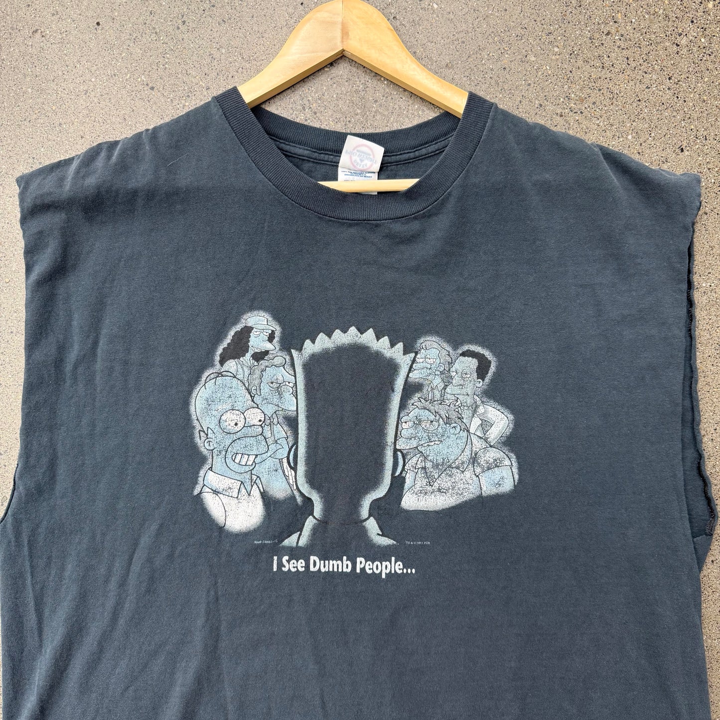 2001 The Simpsons I See Dumb People Cut off Tee SZ XL