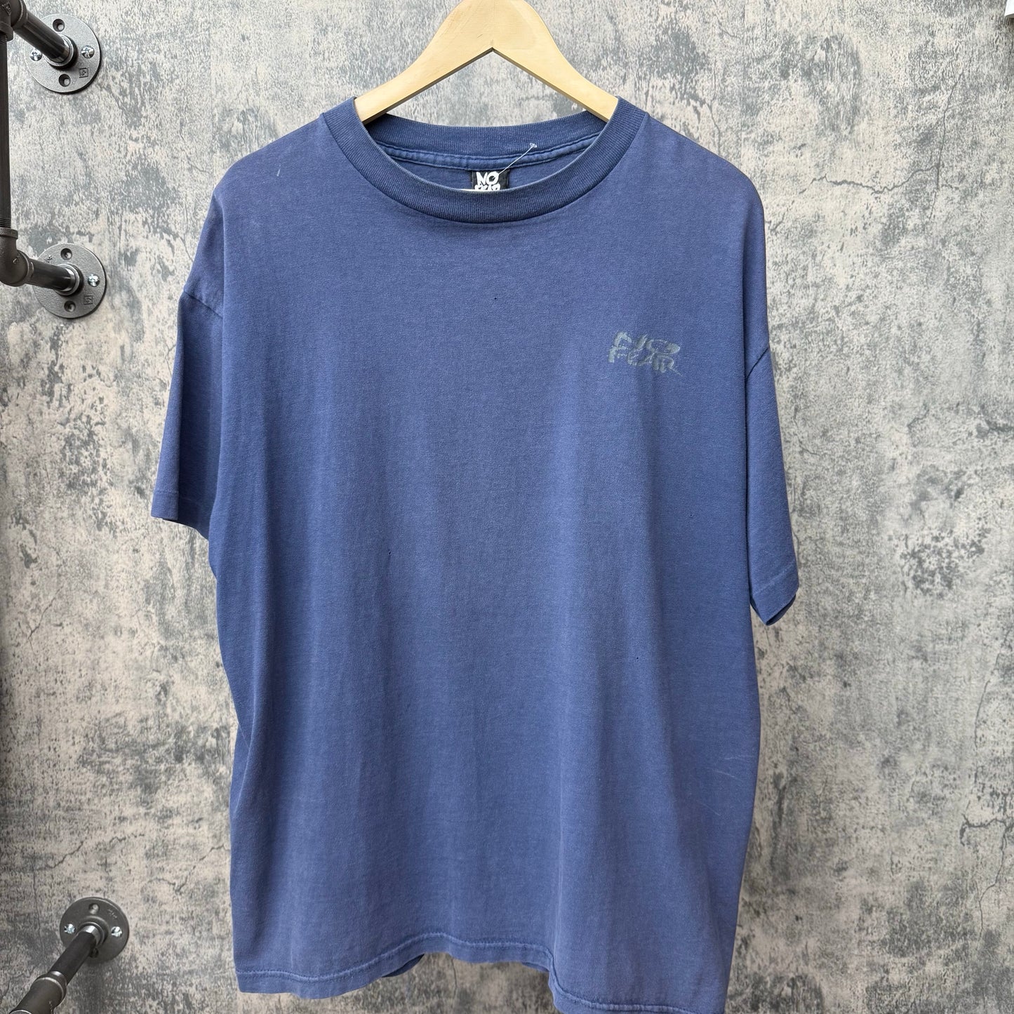 90s No Fear Faded Navy Blue Tee SZ XL