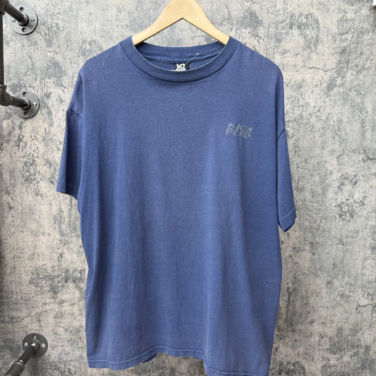 90s No Fear Faded Navy Blue Tee SZ XL