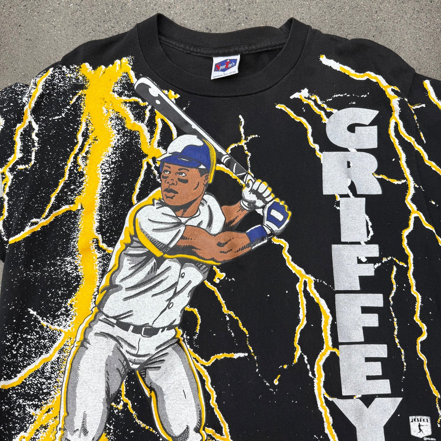 1994 Ken Griffey JR Lightning AOP Tee SZ L