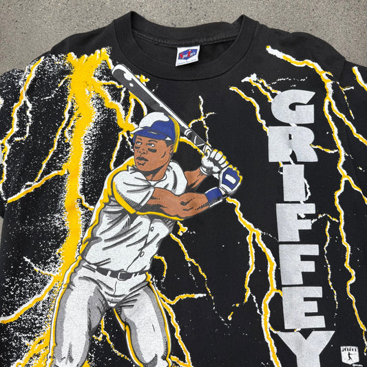 1994 Ken Griffey JR Lightning AOP Tee SZ L
