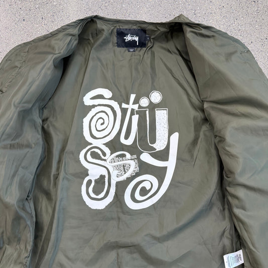 Stussy Quilted Liner Olive Green SZ L