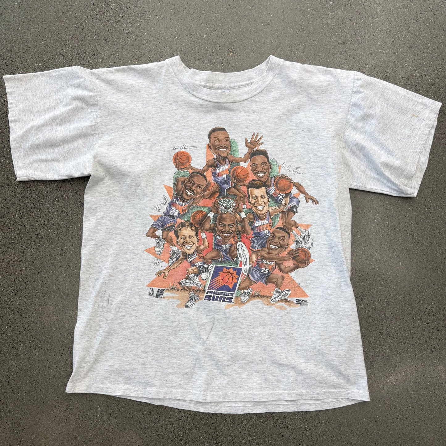 90s Phoenix Suns Caricature Team Tee SZ L